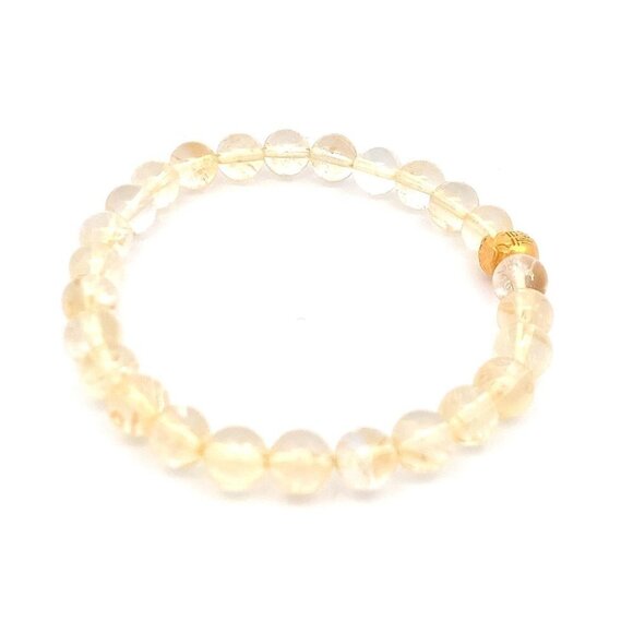 24K Gold Money Bag Lucky Charm Bracelet Gemstones Citrine - Picture 7 of 9